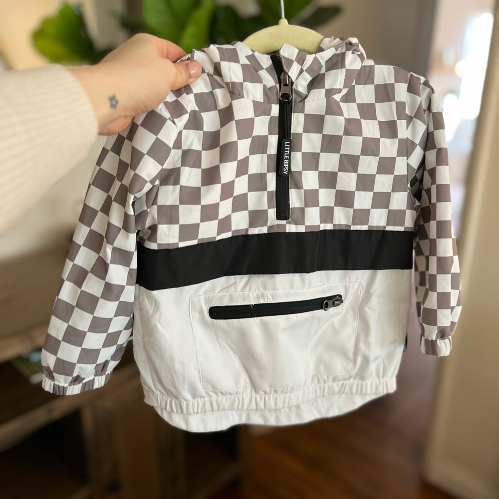 Little Bipsy Checkered Pullover Windbreaker